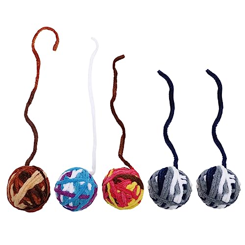 GALPADA 5Stücke Wollgarnkugel Für Katzen Mit Glocke Interaktives Katzenspielzeug Spieltrieb Und Kauverhalten Farben Zufällig Für Haustiere GALPADA 5Stücke Wollgarnkugel Für Katzen Mit Glocke Interaktives Katzenspielzeug Spieltrieb Und Kauverhalten Farben Zufällig Für Haustiere von GALPADA