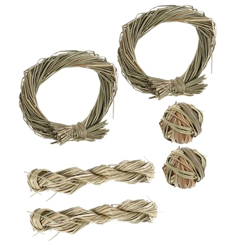 GALPADA 6 Stück Teiliges Kaninchen Spielzeugset für Kleintiere Kauspielzeug aus Naturmaterialien für Hamster Meerschweinchen und Chinchillas Fördert Zahnabnutzung und Beschäftigung GALPADA 6 Stück Teiliges Kaninchen Spielzeugset für Kleintiere Kauspielzeug aus Naturmaterialien für Hamster Meerschweinchen und Chinchillas Fördert Zahnabnutzung und Beschäftigung von GALPADA