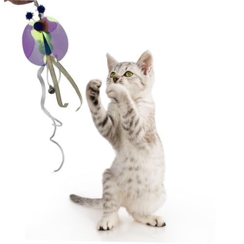 GALPADA 6 Stück Teiliges Katzenspielzeug Ersatzköpfe Interaktive Katzenspielzeug Aufsätze für Katzenangel Leicht Flexibel Fördert Aktivität und Bewegung für Mentale Stimulation und von GALPADA