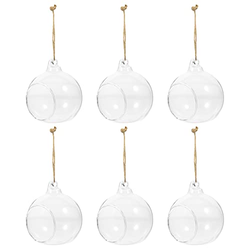 GALPADA 6 Stück Transparente Hängende Glasvasen Kugel Form für Teelichter Pflanzen und Mikrolandschaften für Hochzeitsdekoration und Wohnaccessoires GALPADA 6 Stück Transparente Hängende Glasvasen Kugel Form für Teelichter Pflanzen und Mikrolandschaften für Hochzeitsdekoration und Wohnaccessoires von GALPADA