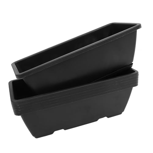 GALPADA 6Stücke Rechteckige Pflanzkästen Mit Untersetzer Für Garten Und Kunststoff Blumenkästen Für Outdoor Pflanzen Mittlere von GALPADA