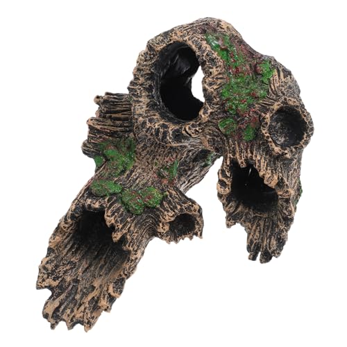 GALPADA Aquarium Deko Baumstumpf aus Harz Natürliche Baumstamm Höhle als Fischversteck und Reptilien Unterschlupf Wetterbeständige Dekoration für Aquarium und Terrarium Multifunktionales von GALPADA