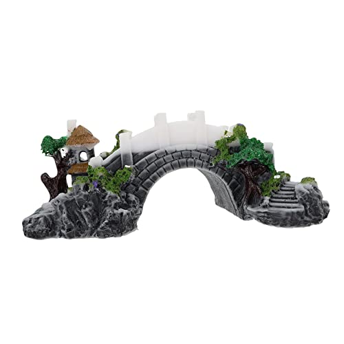 GALPADA Aquarium-landschaftsbau-brücke Reptilienhaut Verstecken Schildkrötenbrücke Realistisch Ornamente Brücke Miniatur Künstliche Aquariendekorationen Aquariumlandschaftsdekoration Harz von GALPADA