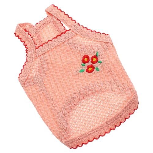 GALPADA Atmungsaktives Sommer Outfit für Haustiere Niedliche Hunde Weste mit Blumenstickerei für Kleine und Mittelgroße Hunde XL für Parkbesuche und Strandtage von GALPADA