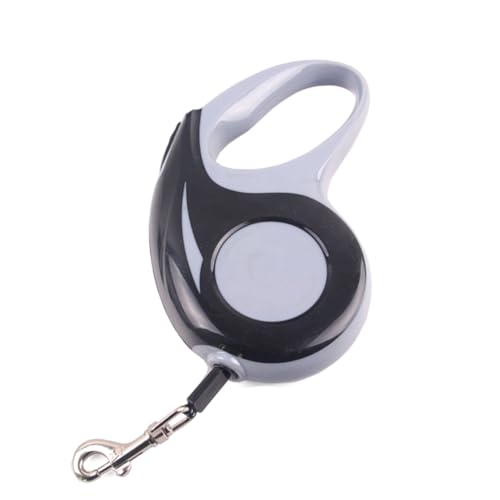 GALPADA Automatische Ausziehbare Hundeleine mit Robustem Teleskopischem Zugseil Ergonomischem Griff für Einfache Einhandbedienung Langlebig für Hundetraining Farbe Schwarz von GALPADA