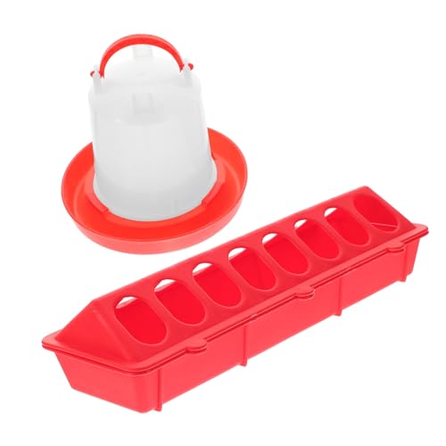 GALPADA Automatischer Hühnerfutterspender mit Großem Fassungsvermögen Kippsicherer Futtertrog und Wassertränke aus Robustem Geeignet für Hühner Papageien und Tauben GALPADA Automatischer Hühnerfutterspender mit Großem Fassungsvermögen Kippsicherer Futtertrog und Wassertränke aus Robustem Geeignet für Hühner Papageien und Tauben von GALPADA