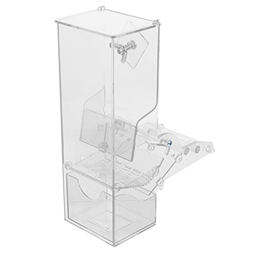 GALPADA Automatischer Vogel Futterspender Für Sittiche Und Papageien Transparente Futterbox Für Optimale Fütterung Für Kleine Nachfüllen Langlebiges von GALPADA
