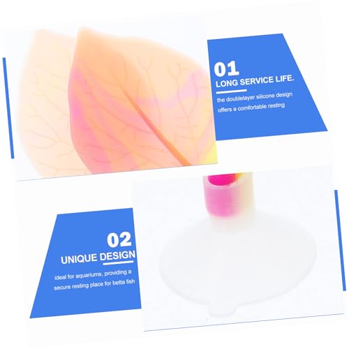 GALPADA Betta Fish Ruheplatz Doppeltes Silikonblatt Schonend Sicherer Laich und Ruheplatz Aquarium Zubehör für Kampffische GALPADA Betta Fish Ruheplatz Doppeltes Silikonblatt Schonend Sicherer Laich und Ruheplatz Aquarium Zubehör für Kampffische von GALPADA
