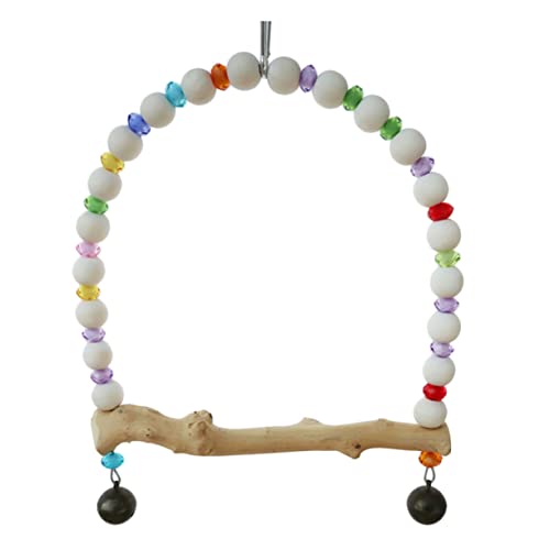 GALPADA Papageien-spielständer Vogelschaukel Kauspielzeug Aus Holz Für Vogelkäfig Und Sicher Für Nägel von GALPADA