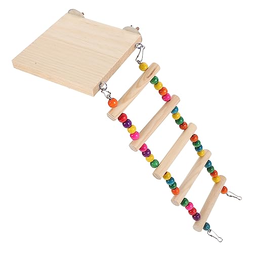 GALPADA Buntes Holz Vogelspielzeug mit Leiter und Sitzstange Kletter und Kauspielzeug für Wellensittiche Nymphensittiche Papageien und Kleine Vögel Vogelspielplatz Zubehör für Käfig und GALPADA Buntes Holz Vogelspielzeug mit Leiter und Sitzstange Kletter und Kauspielzeug für Wellensittiche Nymphensittiche Papageien und Kleine Vögel Vogelspielplatz Zubehör für Käfig und von GALPADA