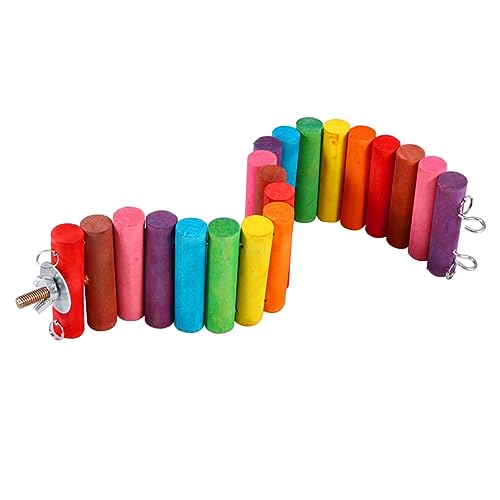 GALPADA Buntes Holzspielzeug Hamster Brücke Kauspielzeug für Hamster Rennmäuse Mäuse Kleintiere Spielplatz und Ruheplatz GALPADA Buntes Holzspielzeug Hamster Brücke Kauspielzeug für Hamster Rennmäuse Mäuse Kleintiere Spielplatz und Ruheplatz von GALPADA