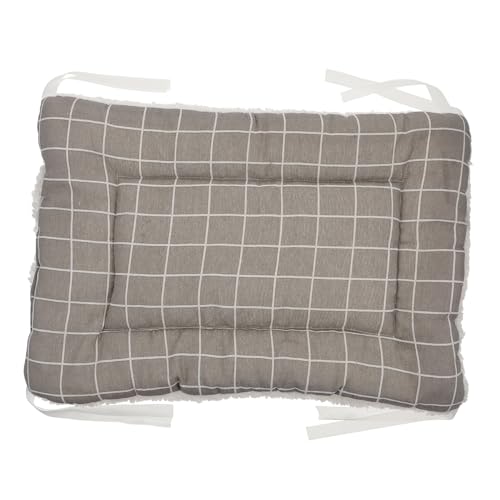 GALPADA Doppelseitige Dicke Winter Pet Matte mit Warmem Plüsch rutschfest Waschbar für Katzen und Hundebetten Sofa Auto Outdoor Reisen Graues Karomuster von GALPADA