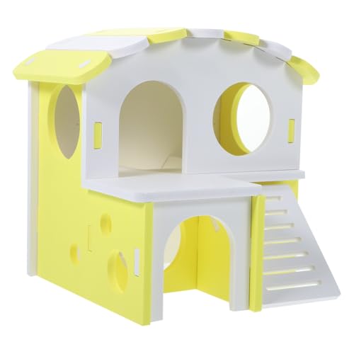 GALPADA Doppelstöckiges Hamsterhaus aus Langlebigem PVC Robustes Kleintierversteck mit Leiter und Tunnel Rutschfestes Versteck für Meerschweinchen und Ratten Naturnaher Schlafplatz für GALPADA Doppelstöckiges Hamsterhaus aus Langlebigem PVC Robustes Kleintierversteck mit Leiter und Tunnel Rutschfestes Versteck für Meerschweinchen und Ratten Naturnaher Schlafplatz für von GALPADA