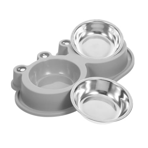 GALPADA Doppelter Haustier-futternapf aus Edelstahl mit Antimikrobiellem Moat-Design rutschfeste Basis für Welpen und Kleine Katzen Widerstandsfähige Futterschale für Futter und Wasser GALPADA Doppelter Haustier-futternapf aus Edelstahl mit Antimikrobiellem Moat-Design rutschfeste Basis für Welpen und Kleine Katzen Widerstandsfähige Futterschale für Futter und Wasser von GALPADA
