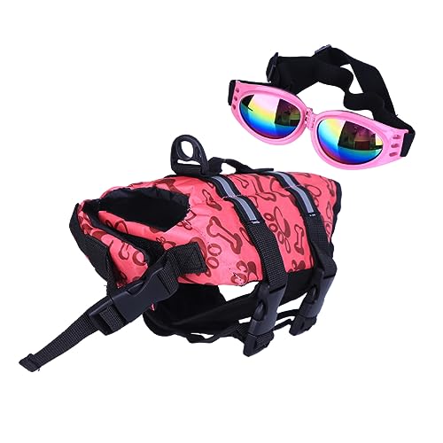 GALPADA Einstellbare Hundeschwimmweste Set – Langlebige - Reflektierende Hundelebensweste Für Sicheres Bootfahren Und Schwimmen Mit Optimalem Auftrieb Für Welpen Und Kleine Hunde von GALPADA