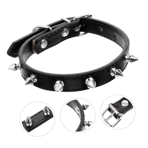 GALPADA Einstellbares Hundehalsband aus Schwarzem mit Nieten Spiked Hundehalsband für Kleine Hunde und Katzen Strapazierfähiger Haustier Halskragen für und Party GALPADA Einstellbares Hundehalsband aus Schwarzem mit Nieten Spiked Hundehalsband für Kleine Hunde und Katzen Strapazierfähiger Haustier Halskragen für und Party von GALPADA