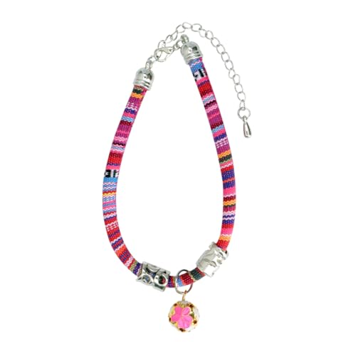 GALPADA Einstellbares Katzenhalsband mit Glocke Boho Stil Abnehmbar Modisches Katzenkätzchen Zubehör Einzigartiges Haustierhalsband für Alltag und Party von GALPADA