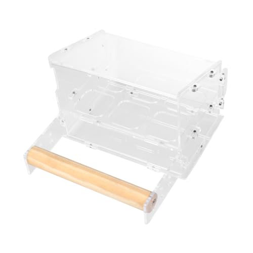 GALPADA Fächer Papagei Futterspender Hängende Acryl Futterbox Für Vögel Für Wellensittiche Und Nymphensittiche Käfigzubehör Zur Futterverteilung von GALPADA