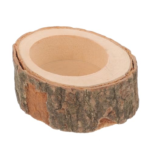 GALPADA Futternapf aus Holz für Hamster und Kleintiere Abgerundete Rattenschale und Waschbar für Meerschweinchen und Großes Fassungsvermögen von GALPADA