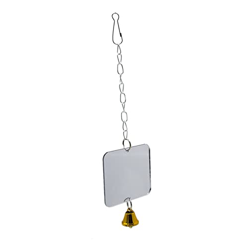 GALPADA Pet Cage Hanging Mirror Für Vögel Acrylspielzeug Mit Spiegel Für Papageien Nymphensittiche Und Wellensittiche Einfache Und Unterhaltsames Zubehör Für Vogelkäfige von GALPADA