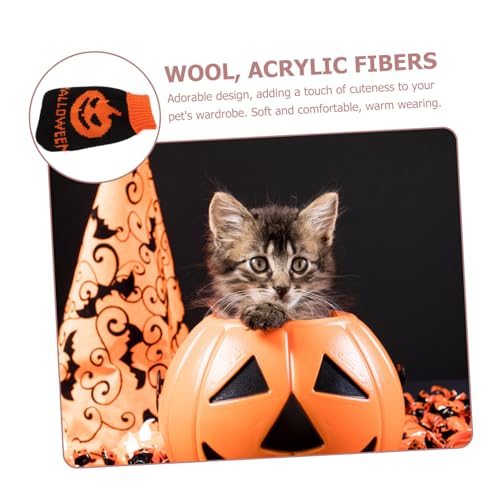 GALPADA Halloween Hundepullover aus Weichem Warmem Material Komfortabler Dicker Strickpullover für Kleine Hunde und Katzen Niedliches Kürbis-Design Thermische Haustierkleidung für Kühle GALPADA Halloween Hundepullover aus Weichem Warmem Material Komfortabler Dicker Strickpullover für Kleine Hunde und Katzen Niedliches Kürbis-Design Thermische Haustierkleidung für Kühle von GALPADA