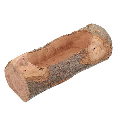 GALPADA Hamster Futternapf aus Natürlichem Apfelholz Stabile rutschfeste Kleine Futterschale für Hamster Meerschweinchen und Kleintiere Einfache Auslaufsicher Langlebig von GALPADA