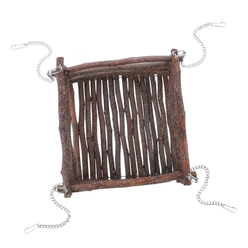 GALPADA Hamster Hängematte aus Holz Atmungsaktives Haustier Schlafbett Langlebiges Kletterspielzeug Gemütliches Nest für Zwerghamster und Kleine Kleintiere für Käfigdekoration und von GALPADA