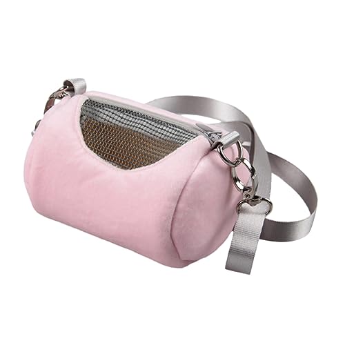 GALPADA Hamster Haustierträger Aufbewahrungstasche für Reisen Camping und Ausflüge Rosa mit Atmungsaktivem Mesh Design Verstellbaren Gurten und Stabilisierendem von GALPADA