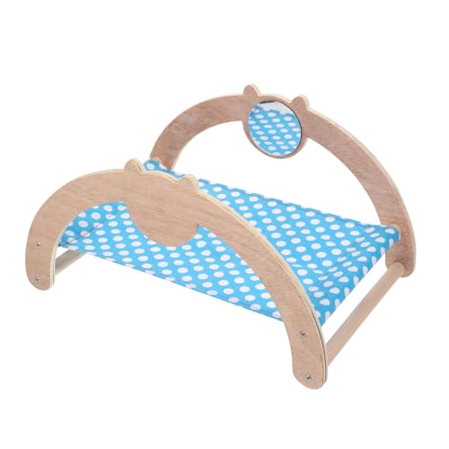 GALPADA Hamster Holz-hängematte Haustierbett Leicht Tragbar Robust Sicher für Hamster und Kleine Nagetiere Haustiernest Zubehör von GALPADA