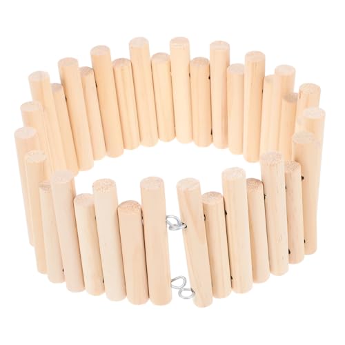 GALPADA Hamster Holzbrücke Spielplatz Flexibel Biegsam Kletterleiter Zaun Für Kleintiere Hamster Meerschweinchen Rennmäuse Natürliche Kauspielzeug Versteck Zubehör von GALPADA