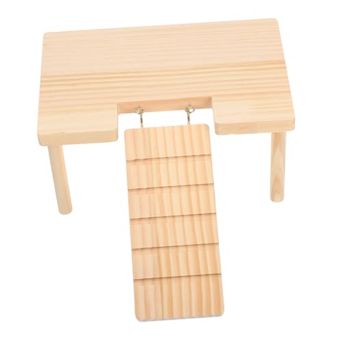 GALPADA Hamster Holzplattform Mit Kleintier Dekorative Rampe Für Hamster Meerschweinchen Und Chinchillas Aus Massivem Holz Für Hamsternester Und Spielaktivitäten von GALPADA