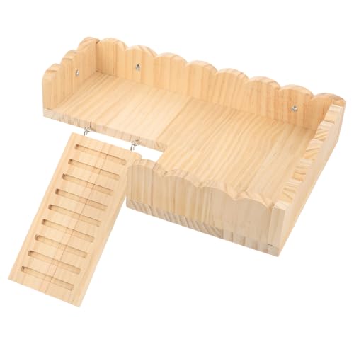 GALPADA Hamster Holzplattform mit Leiter Teiliges Stabile Kleintier Spielplattform für Hamster Meerschweinchen und Chinchilla Käfigzubehör Natürlicher Holzspielplatz GALPADA Hamster Holzplattform mit Leiter Teiliges Stabile Kleintier Spielplattform für Hamster Meerschweinchen und Chinchilla Käfigzubehör Natürlicher Holzspielplatz von GALPADA