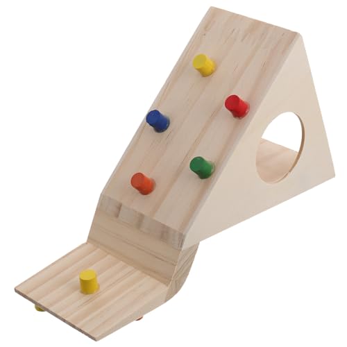 GALPADA Hamster Kletterhaus aus Holz Multifunktionales Hamsterhaus mit Leiter für Zwerghamster Beige Schlafen Fördert Aktivität und Vermindert Langeweile von GALPADA