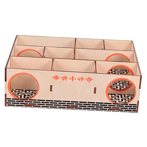 GALPADA Hamster Labyrinth Tunnel Aus Holz Interaktives Aktivitätsspielzeug Für Kleine Haustiere Wie Hamster Zwerghamster Und Rennmäuse Für Training von GALPADA