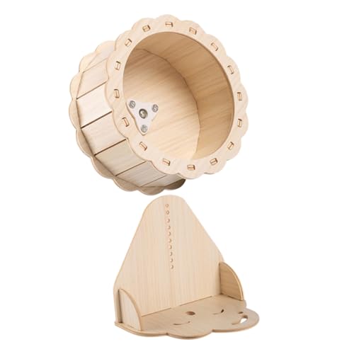GALPADA Hamster Laufrad aus Holz Silent Hamster Wheel Geräuschlos für Kleine Haustiere Wie Mäuse Igel mit Wolkenförmiger Halterung für Spielerische Bewegung und Beschäftigung GALPADA Hamster Laufrad aus Holz Silent Hamster Wheel Geräuschlos für Kleine Haustiere Wie Mäuse Igel mit Wolkenförmiger Halterung für Spielerische Bewegung und Beschäftigung von GALPADA