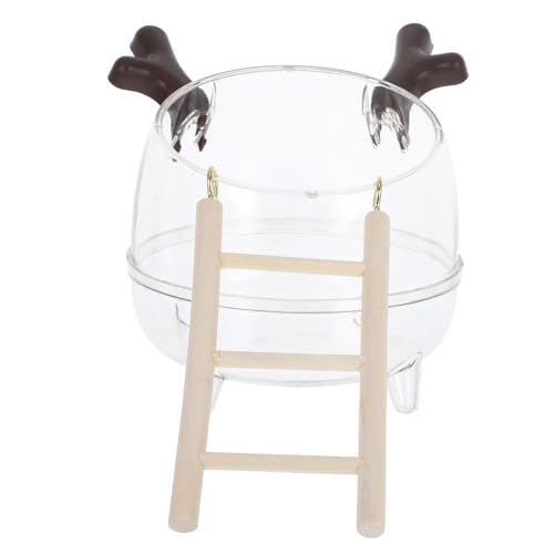 GALPADA Hamster Sandbadbehälter Transparent Graben Sandkasten Klare Hamsterbadbox Mit Kletterleiter Kleines Tier Bad von GALPADA