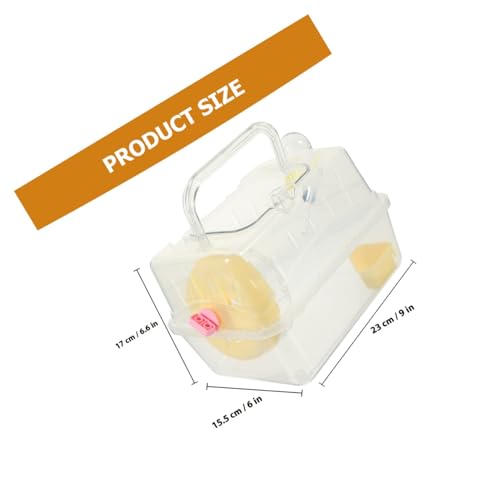 GALPADA Hamster Transportbox mit Panoramadach Belüfteter Kleintierkäfig für Hamster Mäuse und Frettchen Robuster Leichter Hamsterkäfig für Outdoor und Reisen Einfach zu Reinigen Gelb GALPADA Hamster Transportbox mit Panoramadach Belüfteter Kleintierkäfig für Hamster Mäuse und Frettchen Robuster Leichter Hamsterkäfig für Outdoor und Reisen Einfach zu Reinigen Gelb von GALPADA