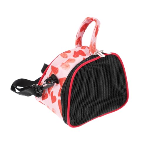 GALPADA Hamster-Tüte zum Mitnehmen Tasche Tragen Hundeträger Auto Ratte Hamster transportbox Tiertransportbeutel Meerschweinchen Träger praktischer Hamsterträger Oxford-Stoff rot von GALPADA