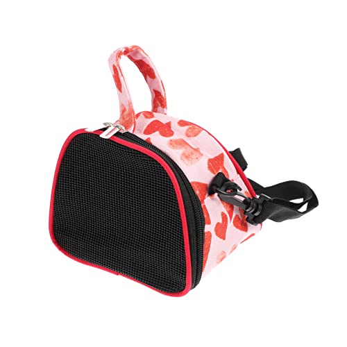 GALPADA Hamster-Tüte zum Mitnehmen für klein Haustiere tragbar Ausflug Hamster Carrier Bag Portable Hamster Travel Bag Meerschweinchen Träger meerschweinchen Tragetasche Oxford-Stoff rot von GALPADA