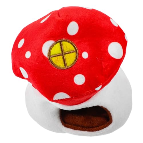 GALPADA Hamster Versteck Haus Pilzform Winter Kuschelnest Baumwolle Warmes Kleintier Schlafhaus Dekorativ Für Hamster Zwerghamster Meerschweinchen Chinchilla von GALPADA
