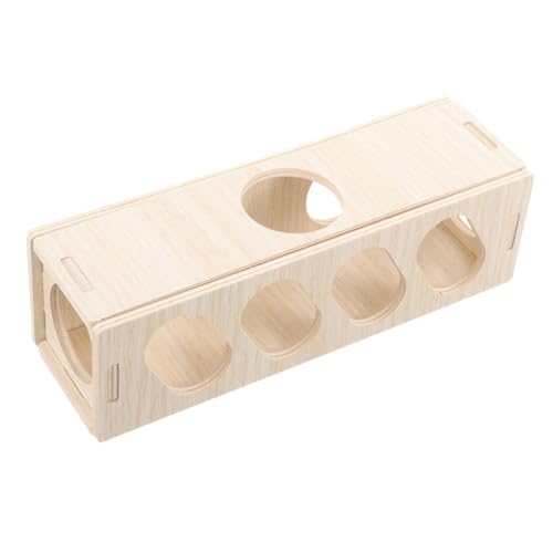 GALPADA Hamster Versteck Holzhaus mit Tunnel Kleintier Spielhaus für Hamster Meerschweinchen und Kleine Haustiere zum Verstecken und Erkunden Robust und Sicher aus Holz mit Mehreren GALPADA Hamster Versteck Holzhaus mit Tunnel Kleintier Spielhaus für Hamster Meerschweinchen und Kleine Haustiere zum Verstecken und Erkunden Robust und Sicher aus Holz mit Mehreren von GALPADA