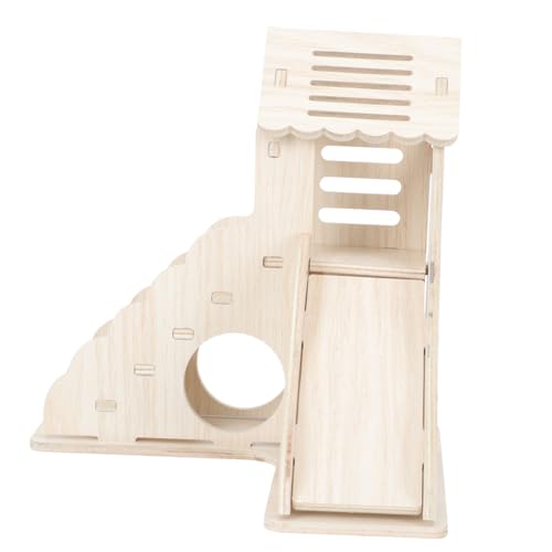 GALPADA Hamster Versteckhaus aus Holz mit Leiter Kreatives Kleintier Versteck Langlebiges Hamsterhaus zur Erholung und Spiel Geeignet für Hamster Chinchilla und Kleine Haustiere von GALPADA