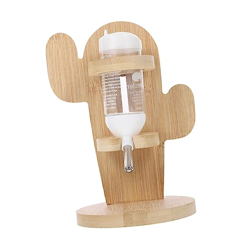 GALPADA Hamster Wasserspender mit Vertikalem Halter aus Holz Transparenter Flasche Einfache Installation Geeignet für Kleine Haustiere Wie Hamster Chinchilla Kaninchen und Zufällige Farbe von GALPADA