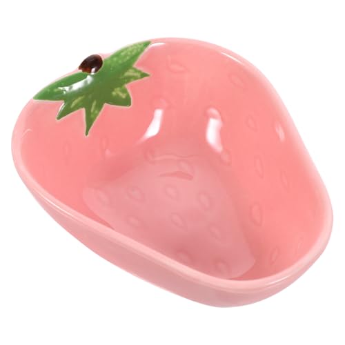 GALPADA Hamster-futterteller Spender Essen Hamsterfutter Haustier -fütterung Mini Klein Futternäpfe Für Hamster Schüssel Platte Süße Fressnäpfe Futterautomat Für Haustiere Rosa Keramik von GALPADA