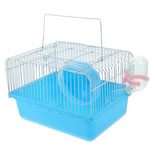 GALPADA Hamsterkäfig Tragbar Blau Kleintierkäfig Multifunktional Für Kleine Haustiere Als Haus Und Spielplatz Mit Zufälligem Zubehör GALPADA Hamsterkäfig Tragbar Blau Kleintierkäfig Multifunktional Für Kleine Haustiere Als Haus Und Spielplatz Mit Zufälligem Zubehör von GALPADA