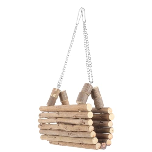 GALPADA Hamsterspielzeug Holzschaukel Natürliches Kauspielzeug Multifunktional für Käfige Hängend Komfortables Versteck und Klettern für Zwerghamster Chinchilla Ratten von GALPADA
