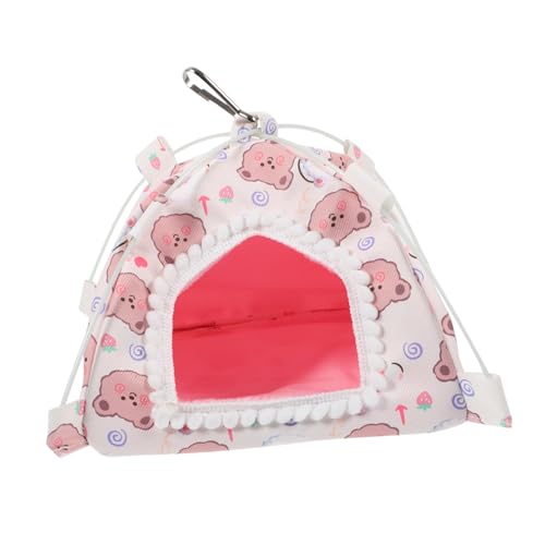 GALPADA Hamsterzeltnest Meerschweinchen Rennmaus Verschachtelung Tunnel erhöht hamsterbett tierzelt pet Bed tierbett Kleines Zelt für Haustiere empfindliches Hamsterversteck Segeltuch Rosa von GALPADA