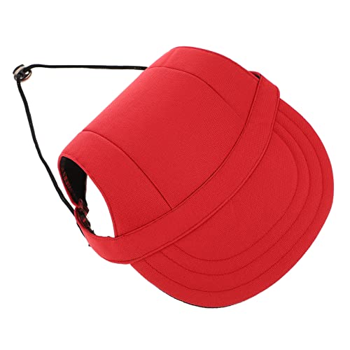 GALPADA Haustier Baseballmütze Für Verstellbare Sonnenschutzkappe Mit Visier UV Schutz Outdoor Kappe Für Kleine Für Corgis Und Bulldoggen von GALPADA