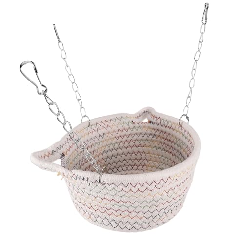 GALPADA Haustier Hängematte Meerschweinchen Hase Bett Kleiner Hamsterkäfig Hamsterspielzeug Rattenhängematte Rattenkuschelschlafnest Hamster Hängekäfig Drinnen Rosa Kaninchen Seil von GALPADA