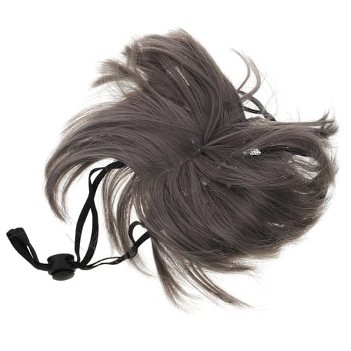 GALPADA Haustier Perücke Kapuzenpullover Für Hunde Welpe Hundepflegeset Hundeperücke Hundespielzeug Hundespray Cosplay Haustiere Hundeshampoo Haustier Hund Perücke Nylonfaser Dark Grey von GALPADA